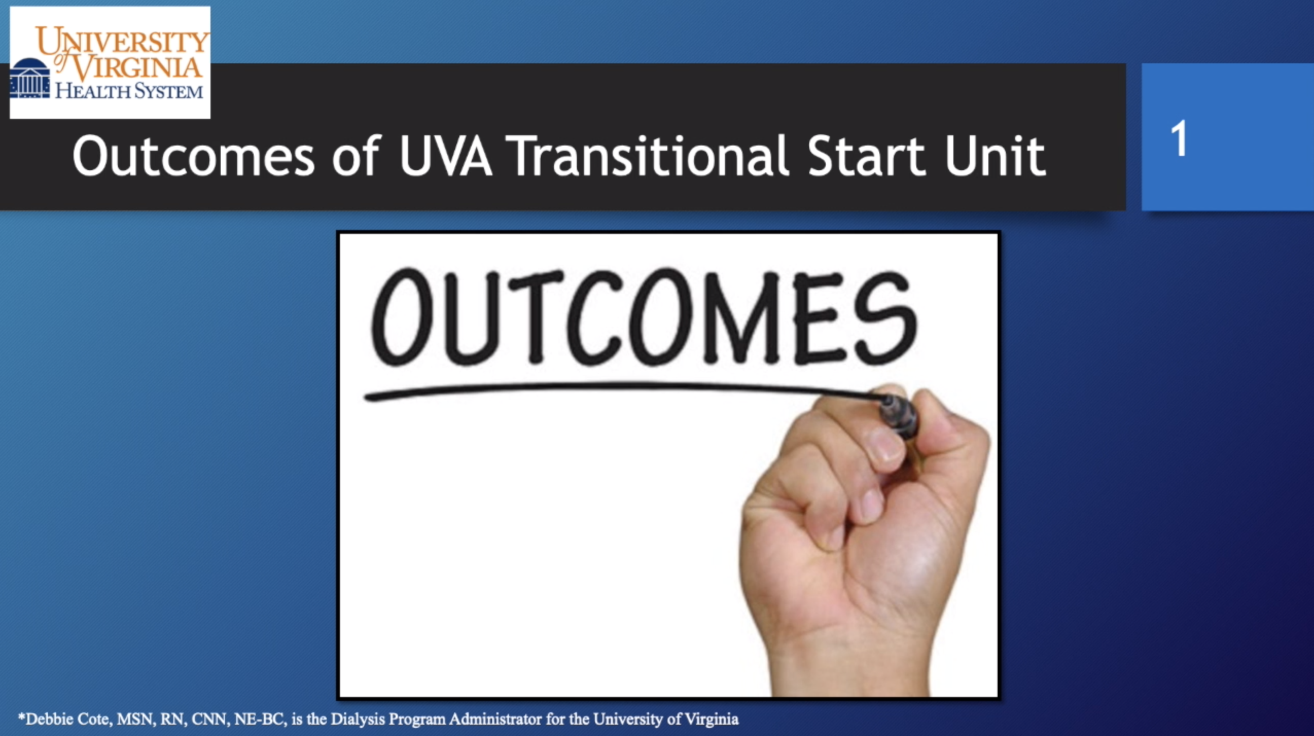 [Podcast] University of Virginia Transitional Start Unit Outcomes