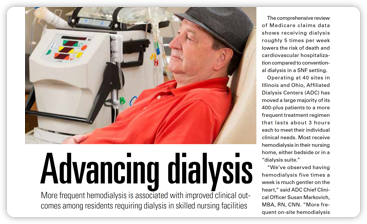 Impact Of More Frequent Home Hemodialysis On Clinical Outcomes For SNF Residents Requiring Dialysis
