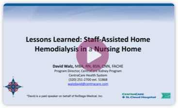 Find out the lessons learned by a dialysis provider that implemented staff-assisted HHD in a nursing home