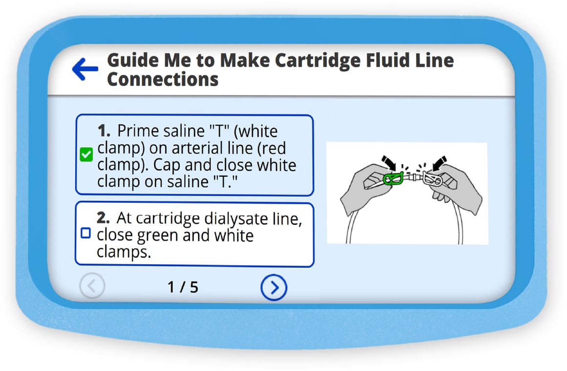 Sample touch screen featuring GuideMe software
